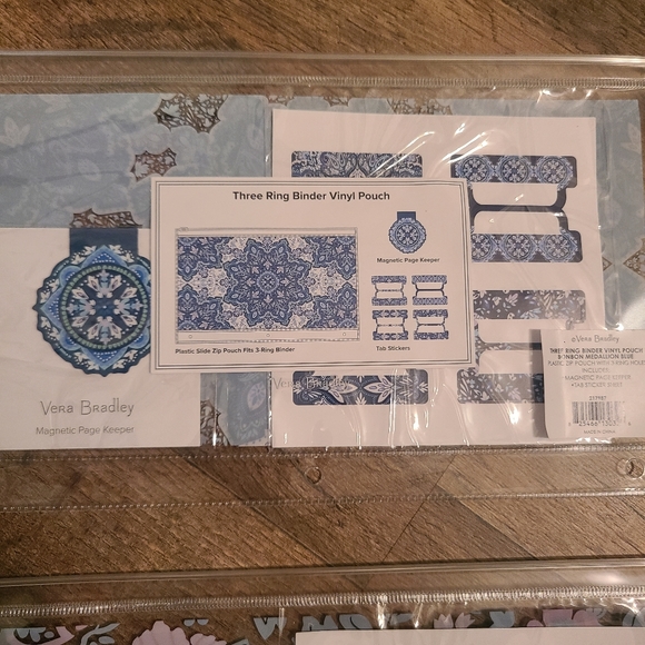 *SOLD* NEW Vera Bradley Bloom Berry Stationary Set Notebook Pen Cup Binder - Picture 13 of 16